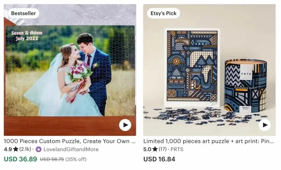 Etsy跨境平臺(tái)pod定制拼圖